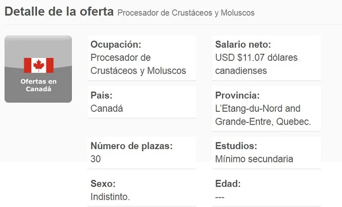 Trabajo en el Extranjero en Canada con www empleo gob mx